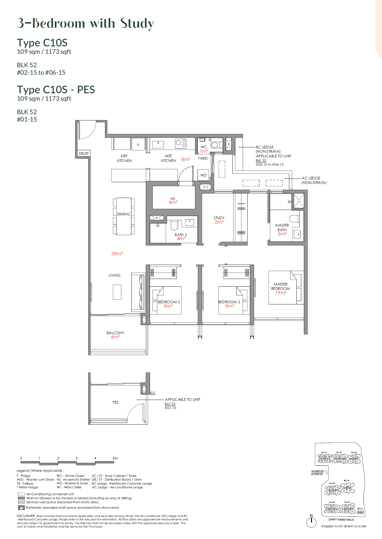 Narra Residences 翠岚轩 3 BEDROOM PREMIUM with STUDY C10S-PES
