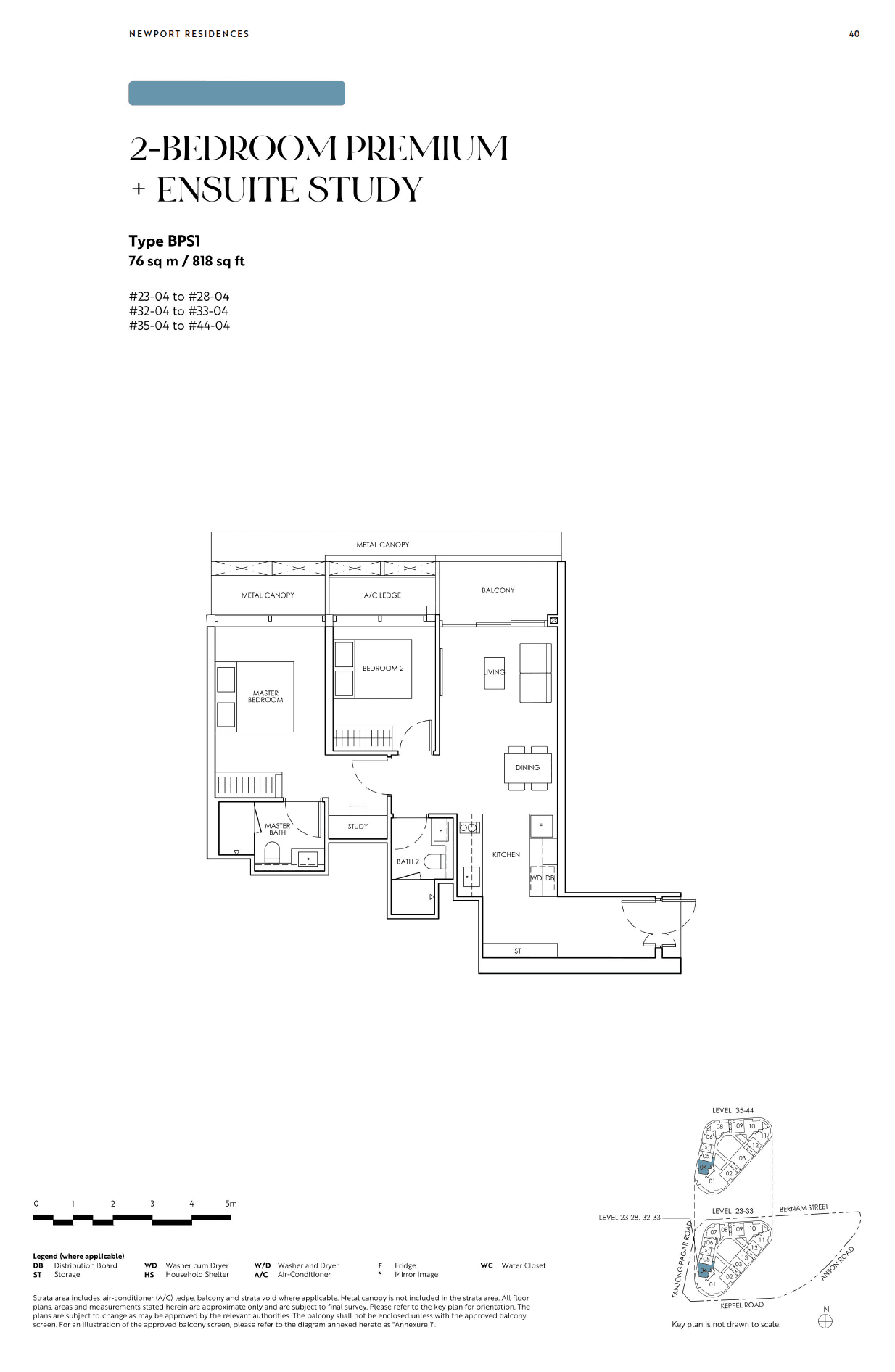 Newport Residences 铂海峰 2 Bedroom Premium + Ensuite Study BPS1