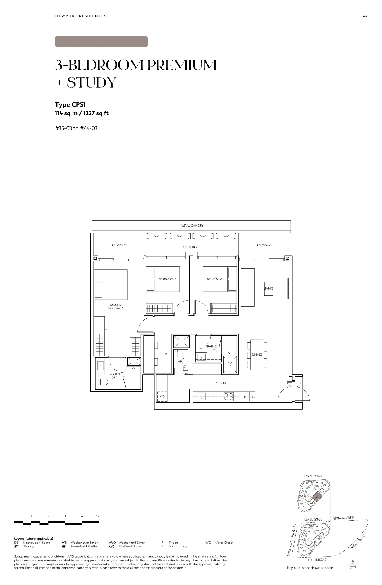 Newport Residences 铂海峰 3 Bedroom Premium + Study CPS1