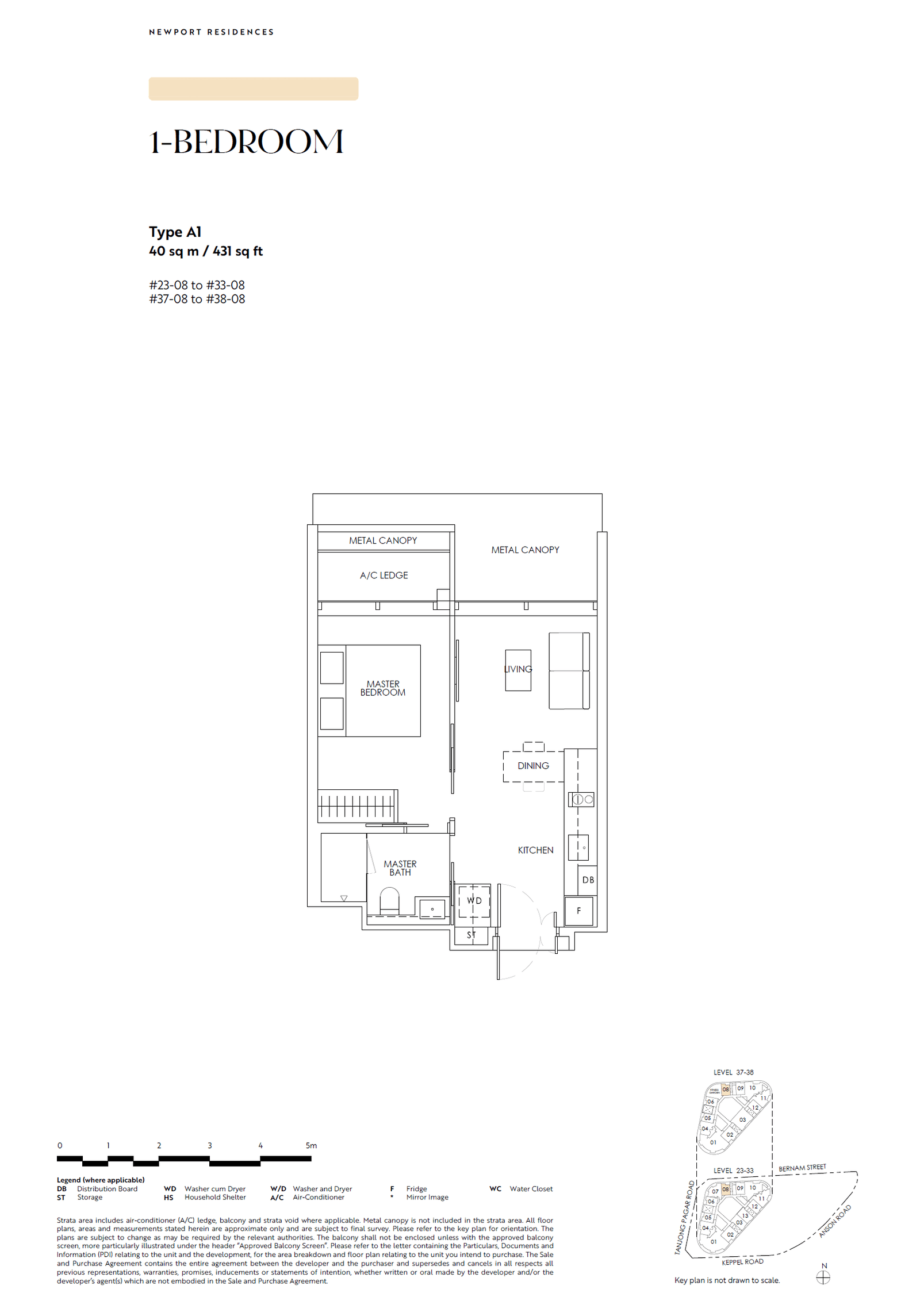 Newport Residences 1 Bedroom A1