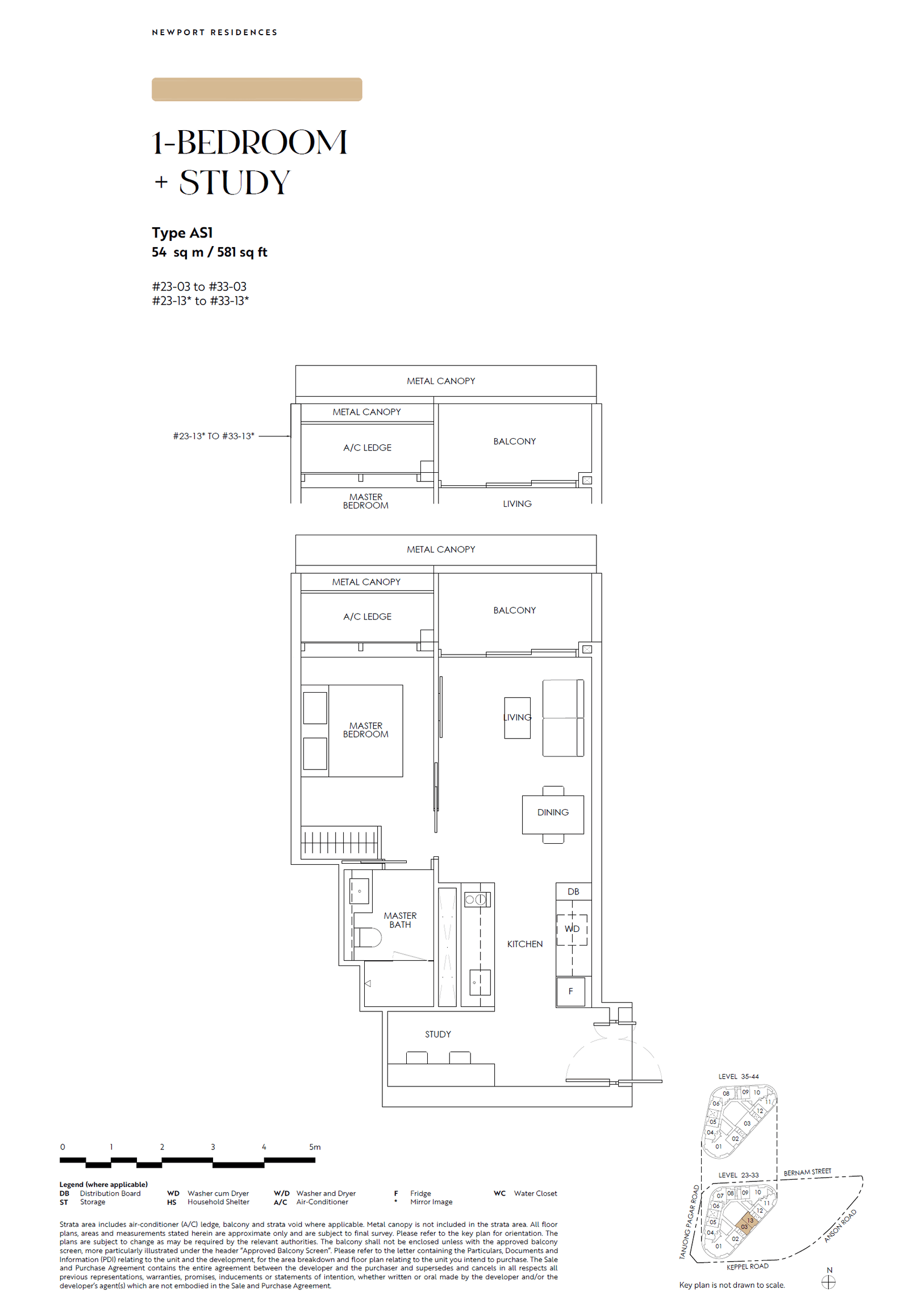 Newport Residences 1 Bedroom + Study AS1