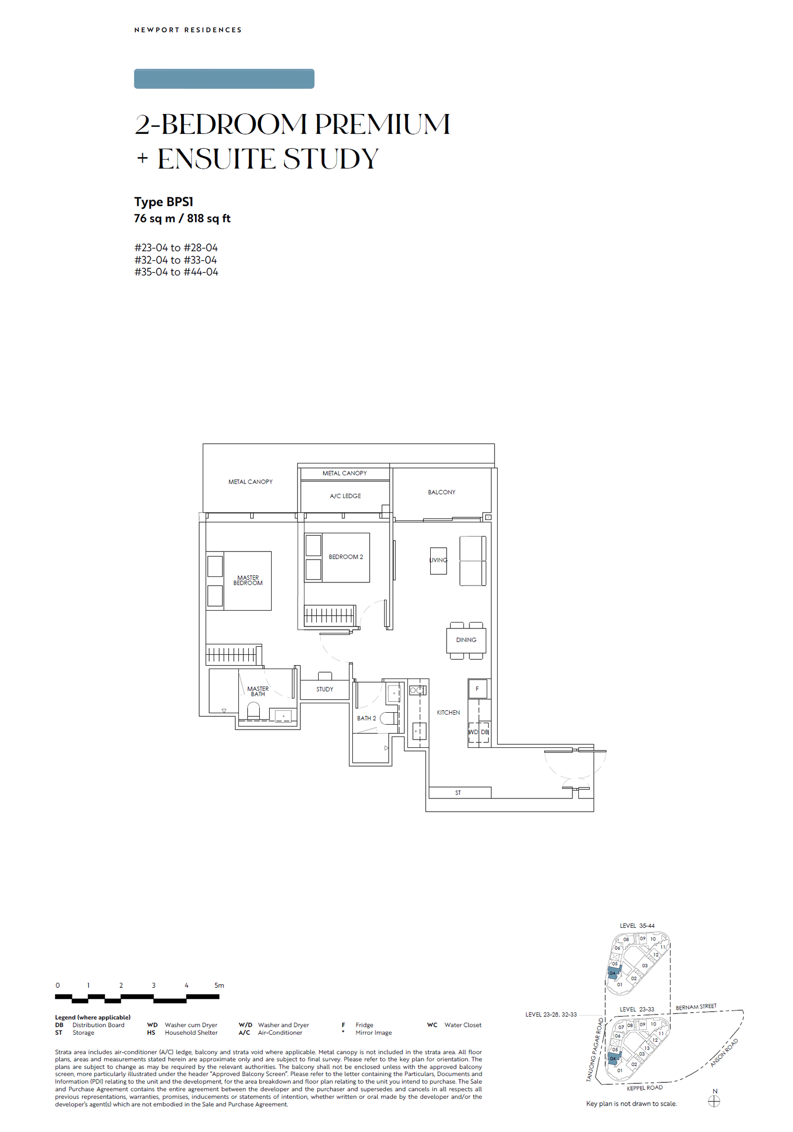 Newport Residences 2 Bedroom Premium + Ensuite Study BPS1