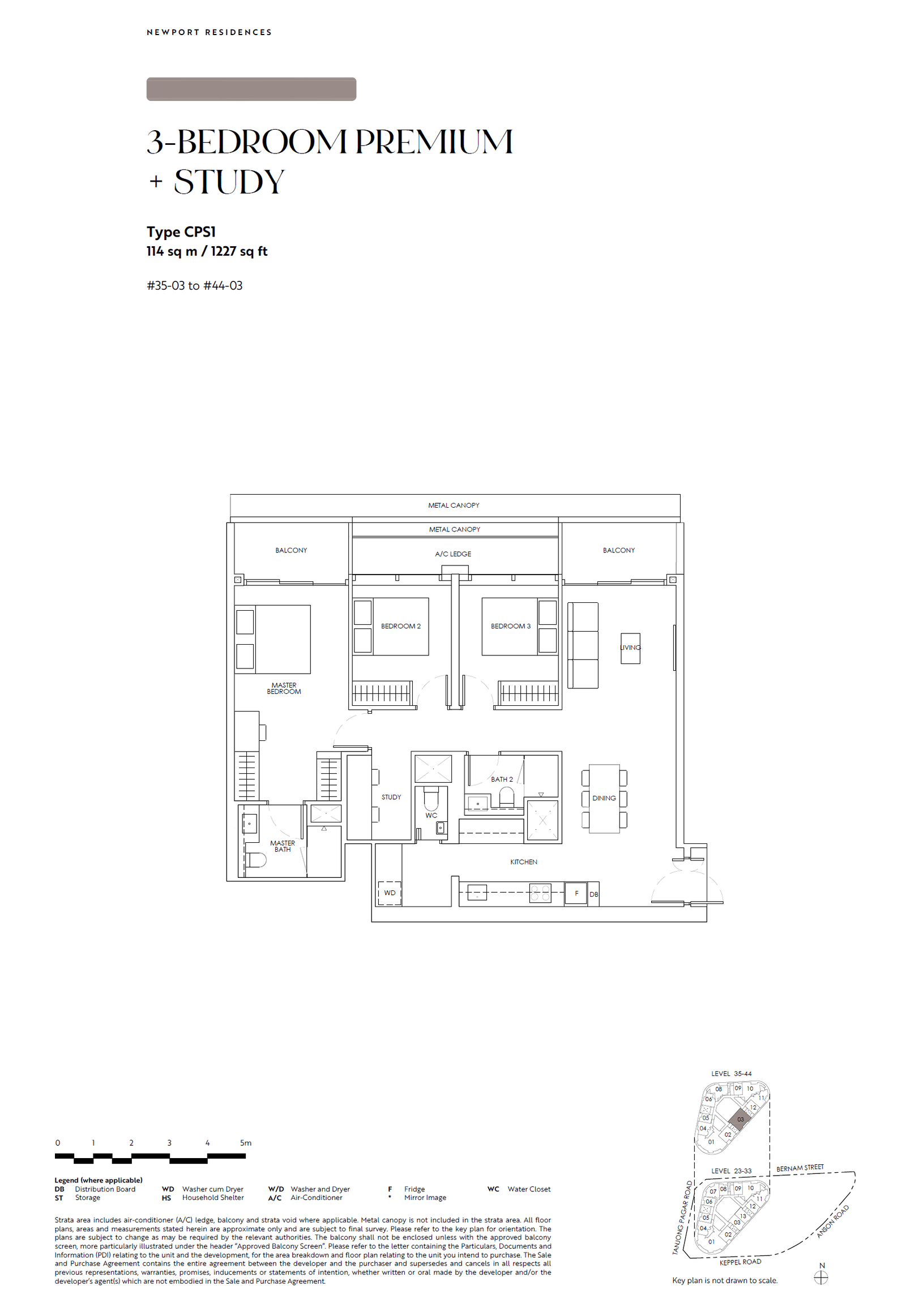 Newport Residences 3 Bedroom Premium + Study CPS1