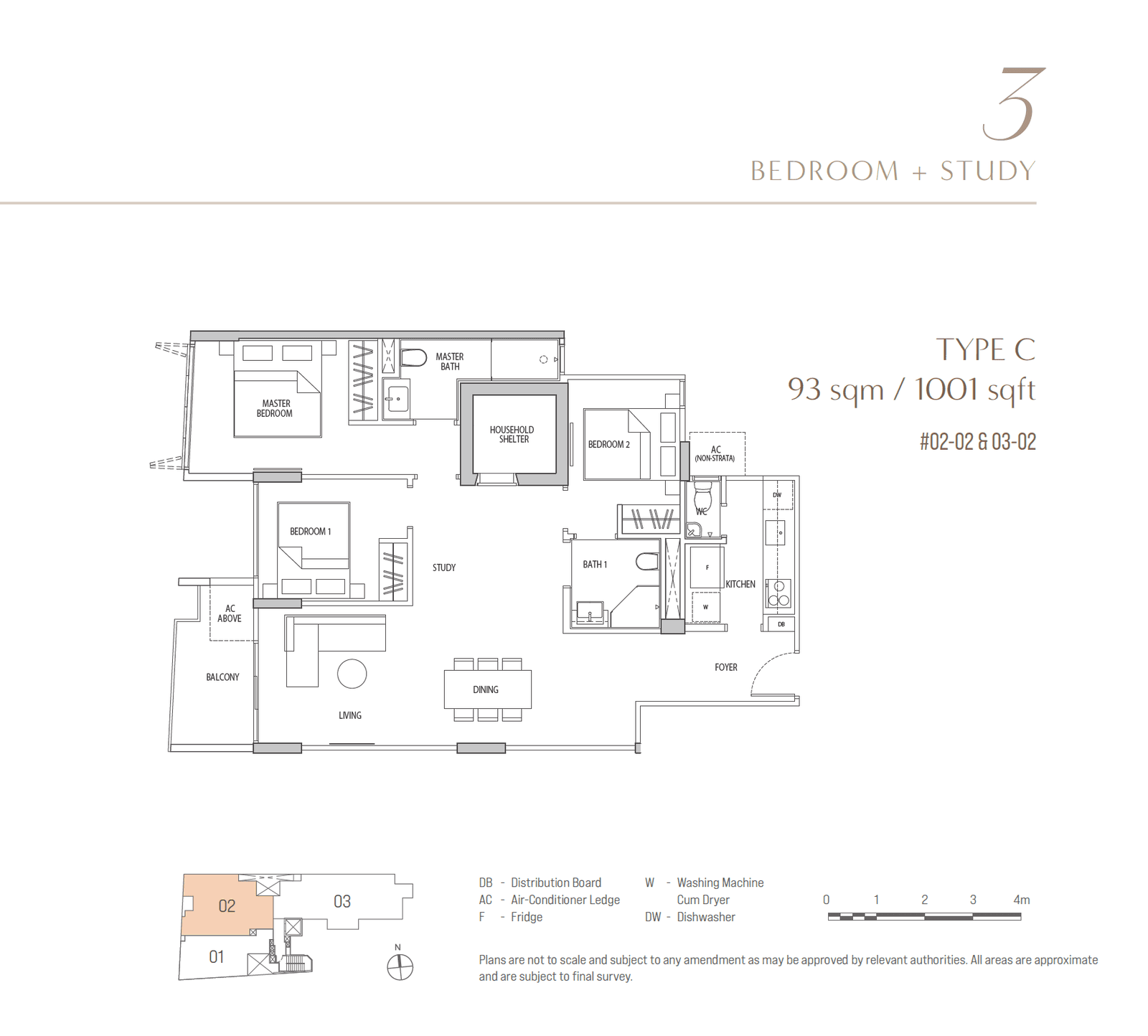 OCHO 3 Bedroom + Study C