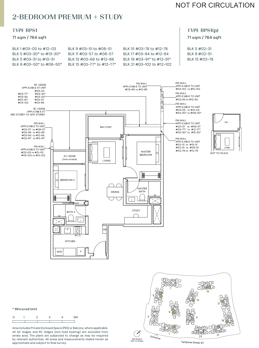 Parktown Residence 2 BEDROOM PREMIUM + STUDY BPS1(p)