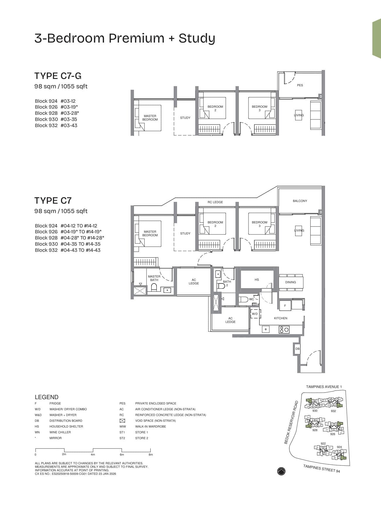 Pinery Residences 3 Bedroom Premium + Study C7-G