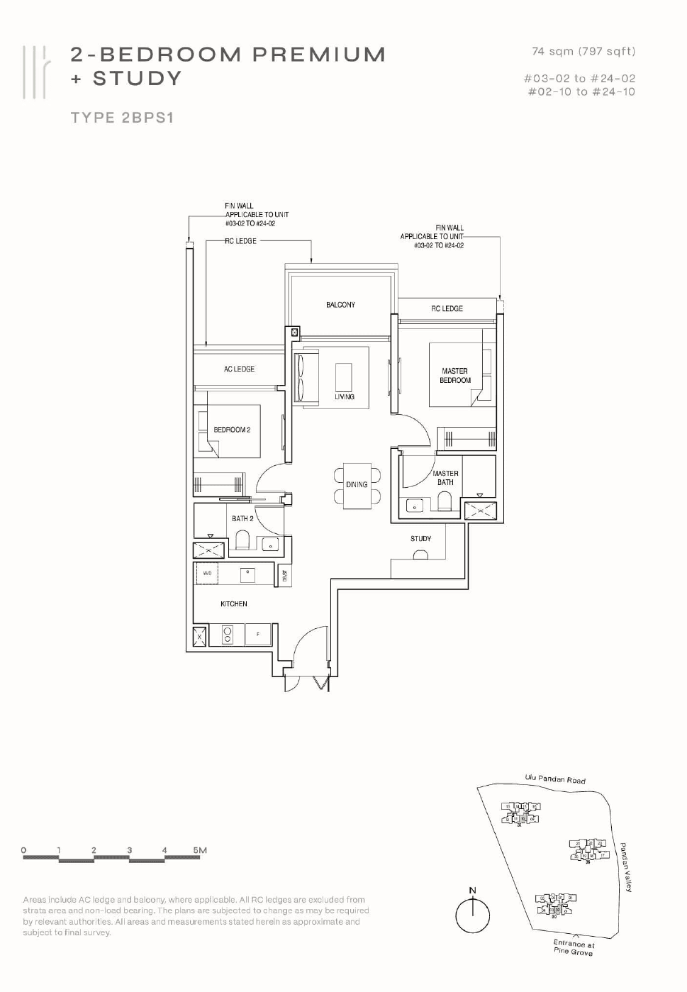Pinetree Hill 2 Bedroom Premium + Study 2BPS1