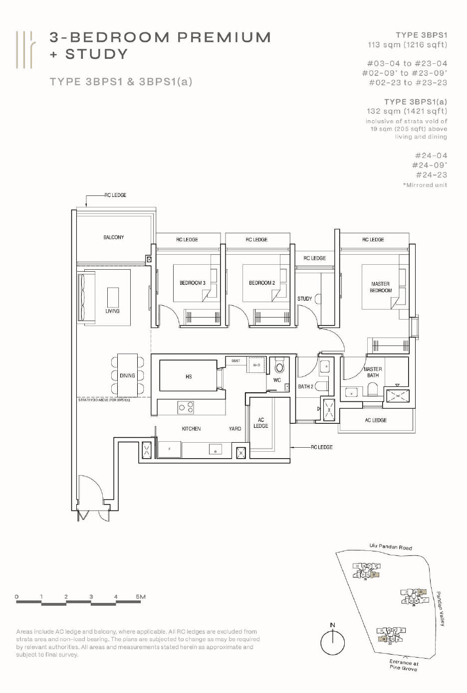 Pinetree Hill 3 Bedroom Premium + Study 3BPS1(a)