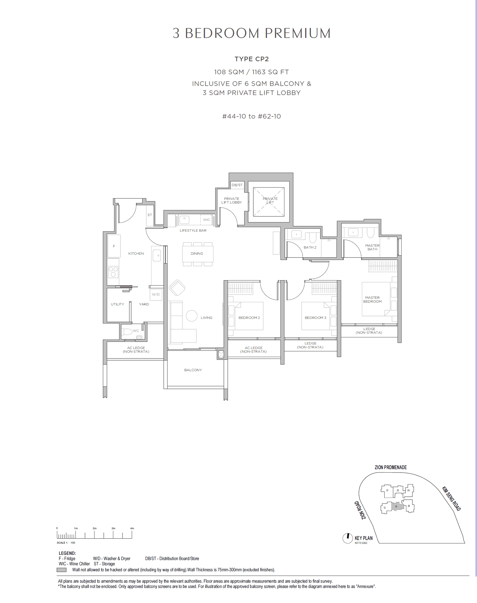 Promenade Peak 3 BEDROOM PREMIUM (with Private Lift) CP2