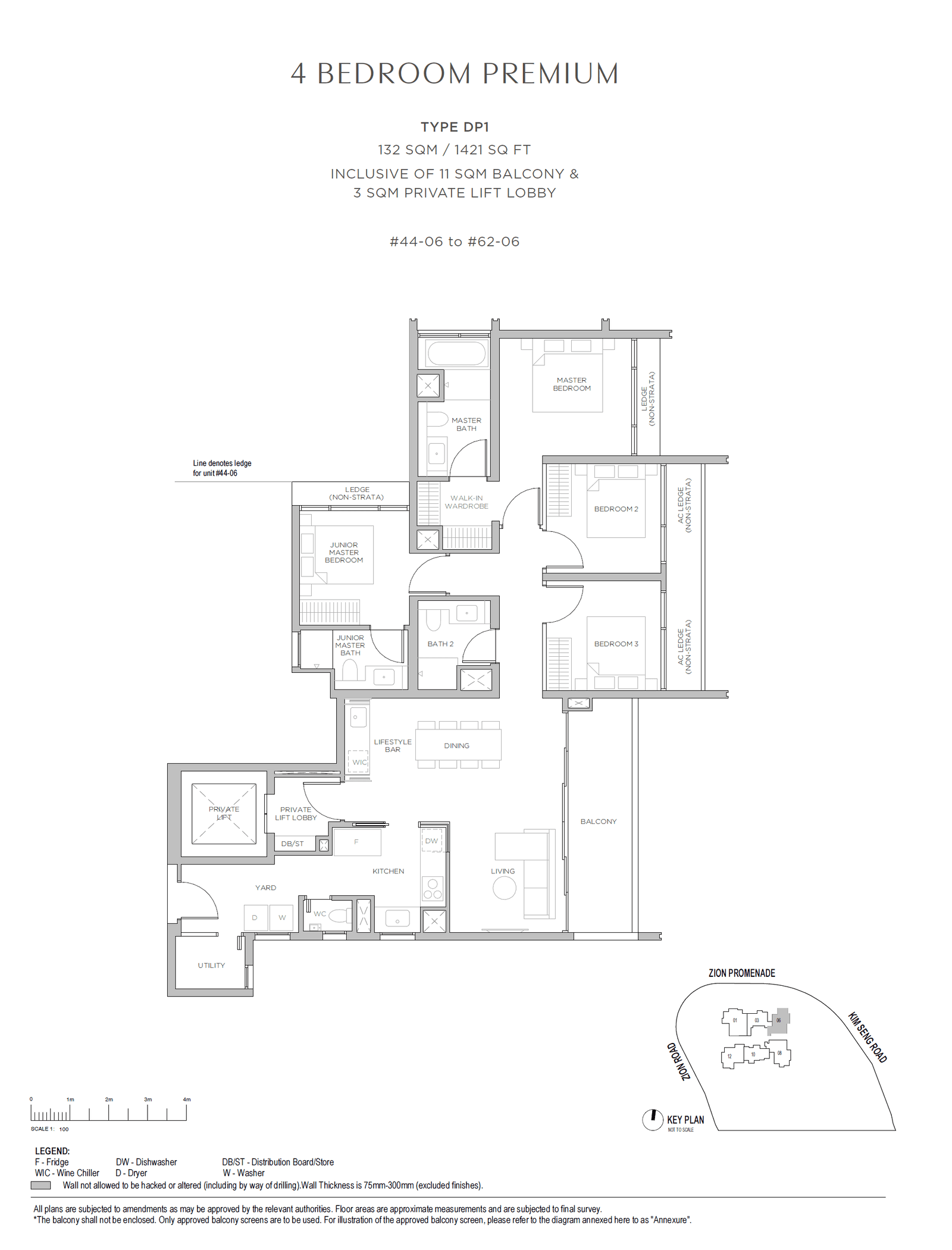 Promenade Peak 4 BEDROOM PREMIUM (with Private Lift) DP1