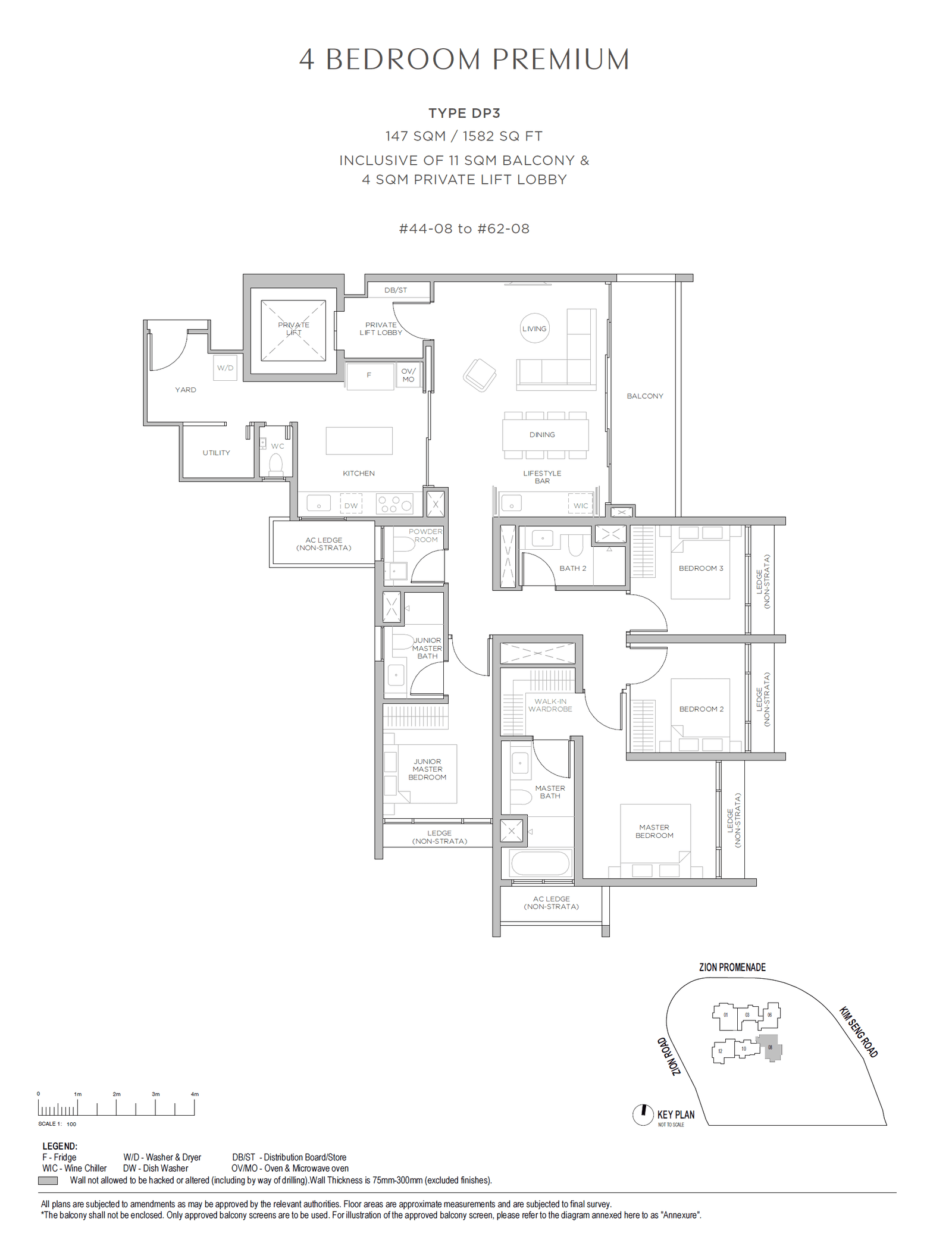Promenade Peak 4 BEDROOM PREMIUM (with Private Lift) DP3