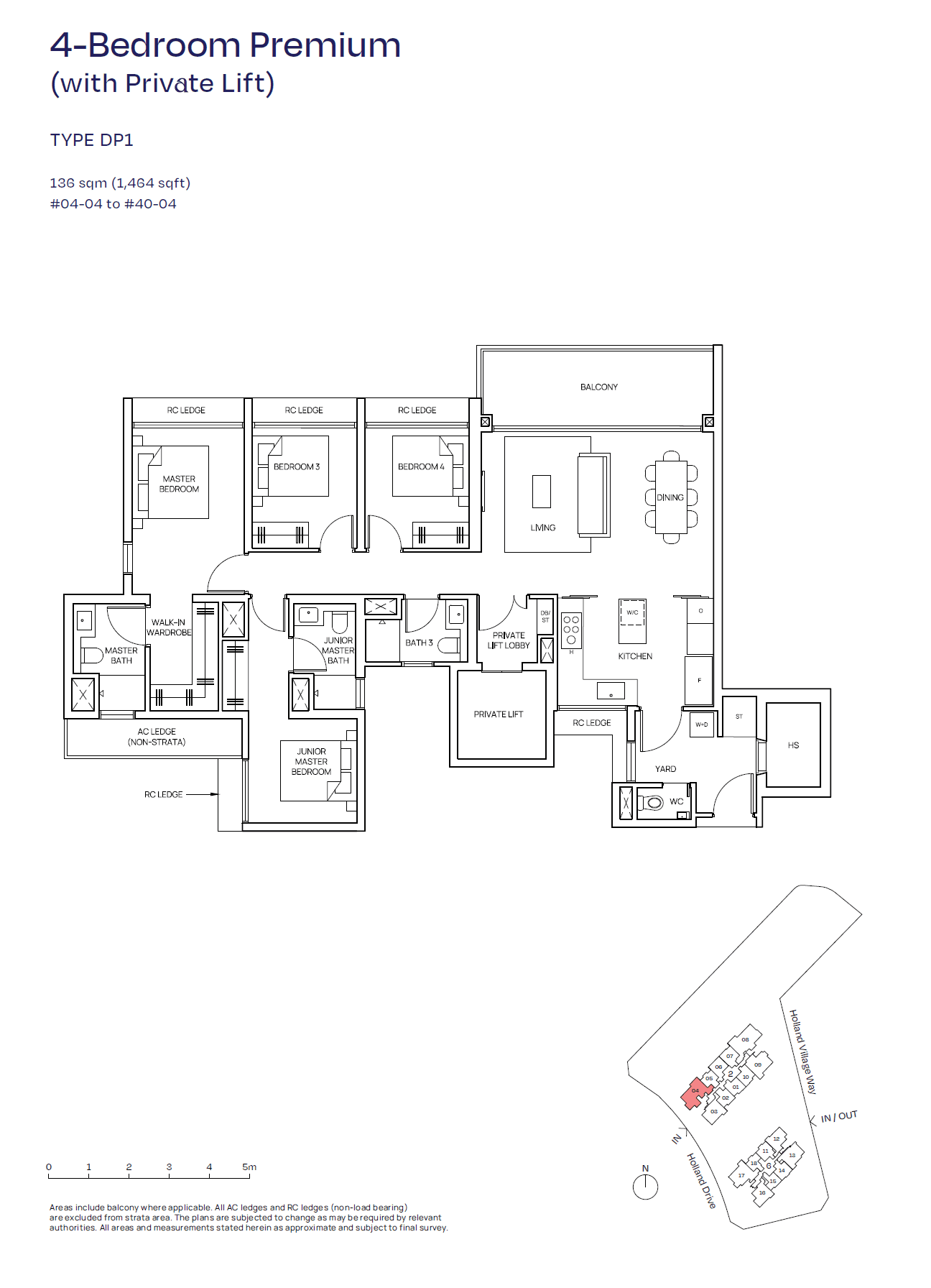 Skye At Holland 4 Bedroom Premium (with Private Lift) DP1