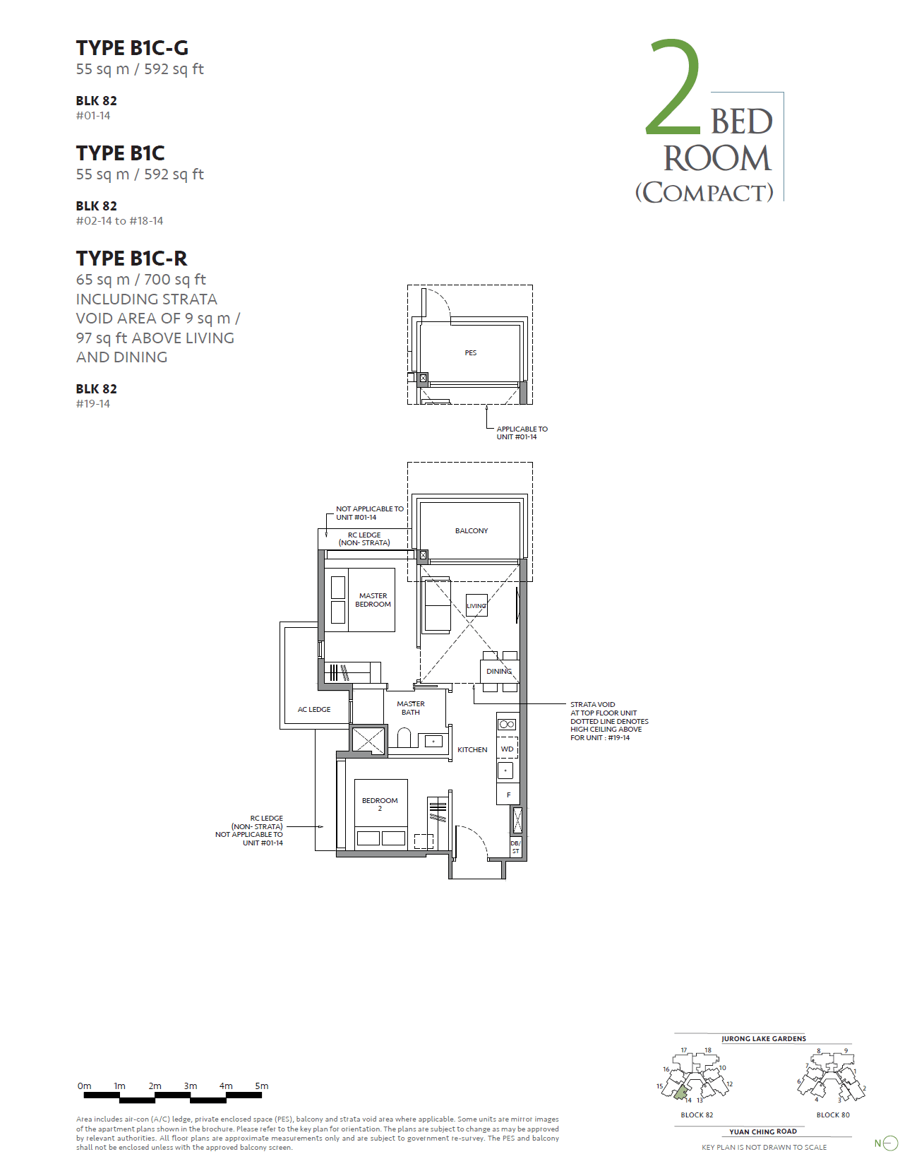The LakeGarden Residences 2 BEDROOM (COMPACT) B1C-R