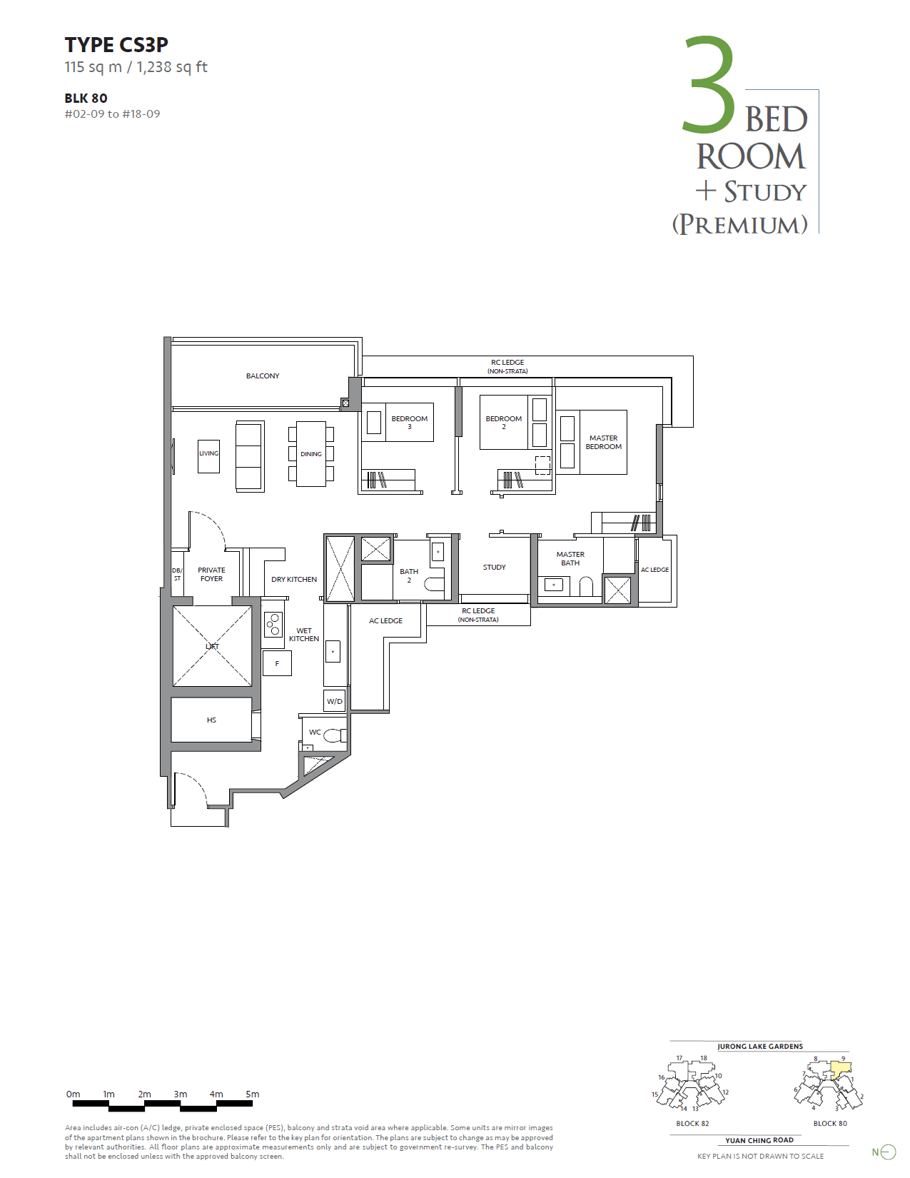 The LakeGarden Residences 3 BEDROOM + STUDY (PREMIUM) CS3P