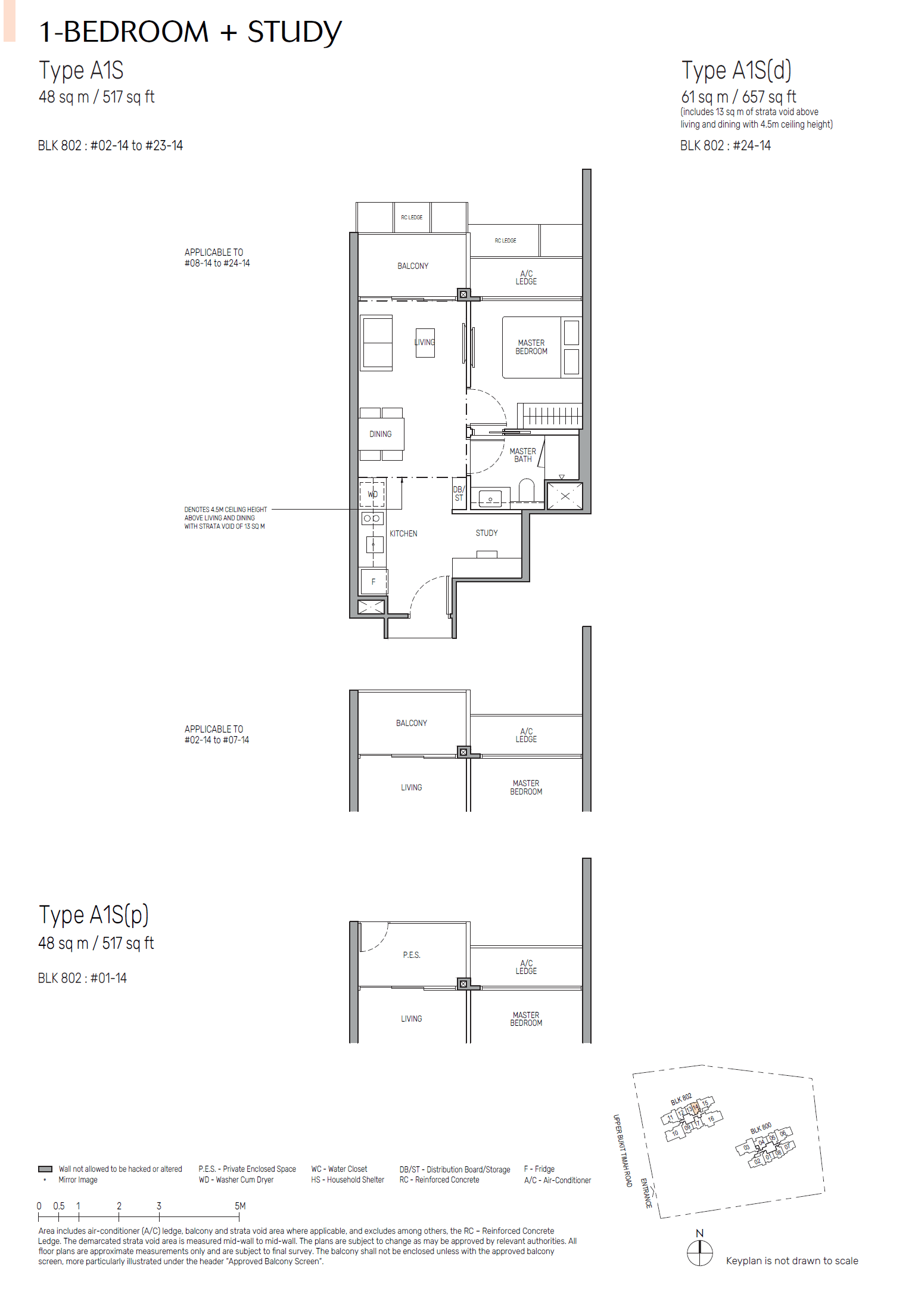 The Myst 1 Bedroom + Study A1S(p)