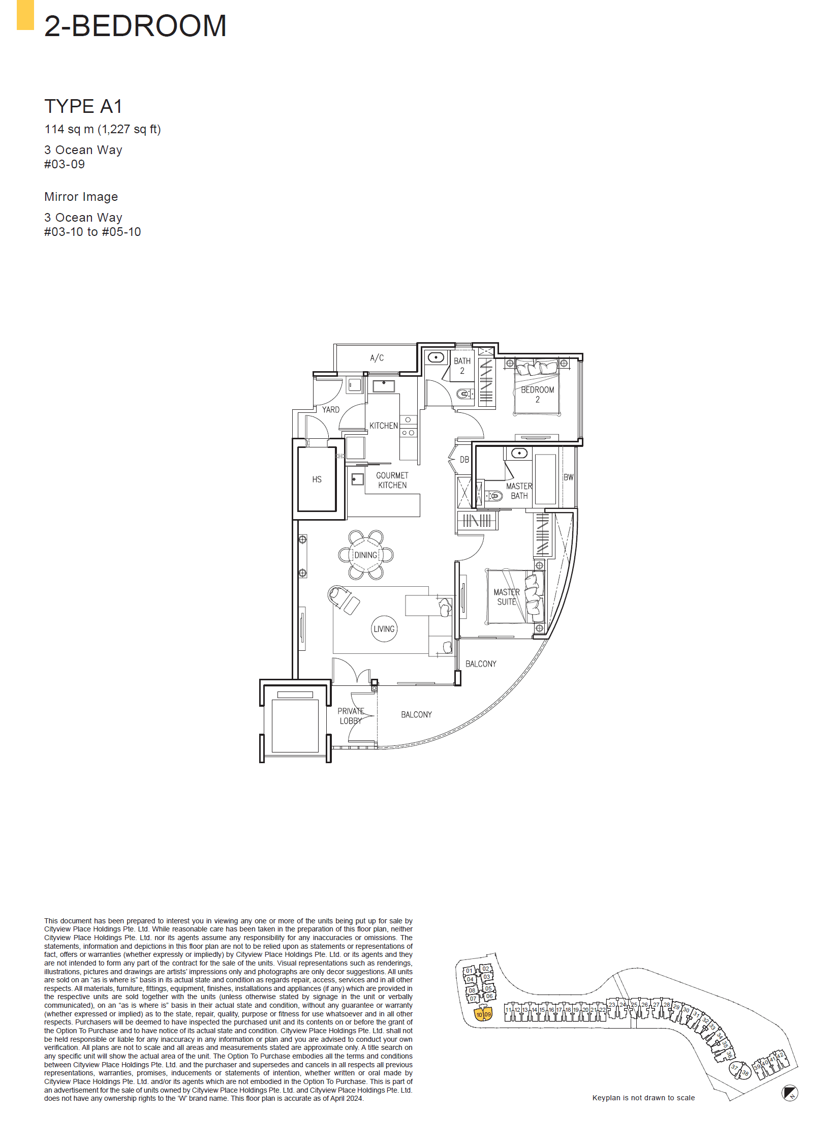 The Residences At W Singapore Sentosa Cove 2 Bedroom A1