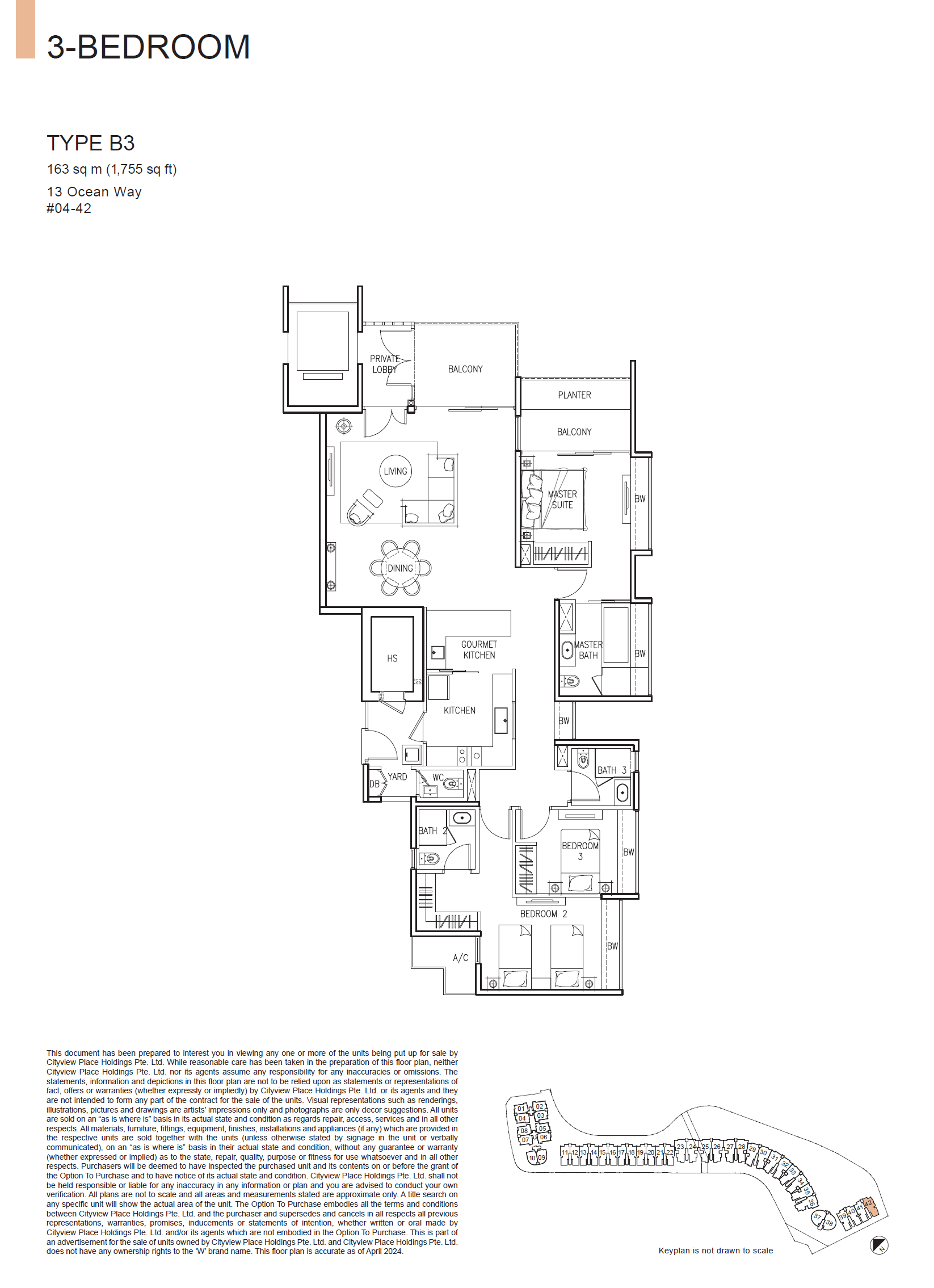 The Residences At W Singapore Sentosa Cove 3 Bedroom B3