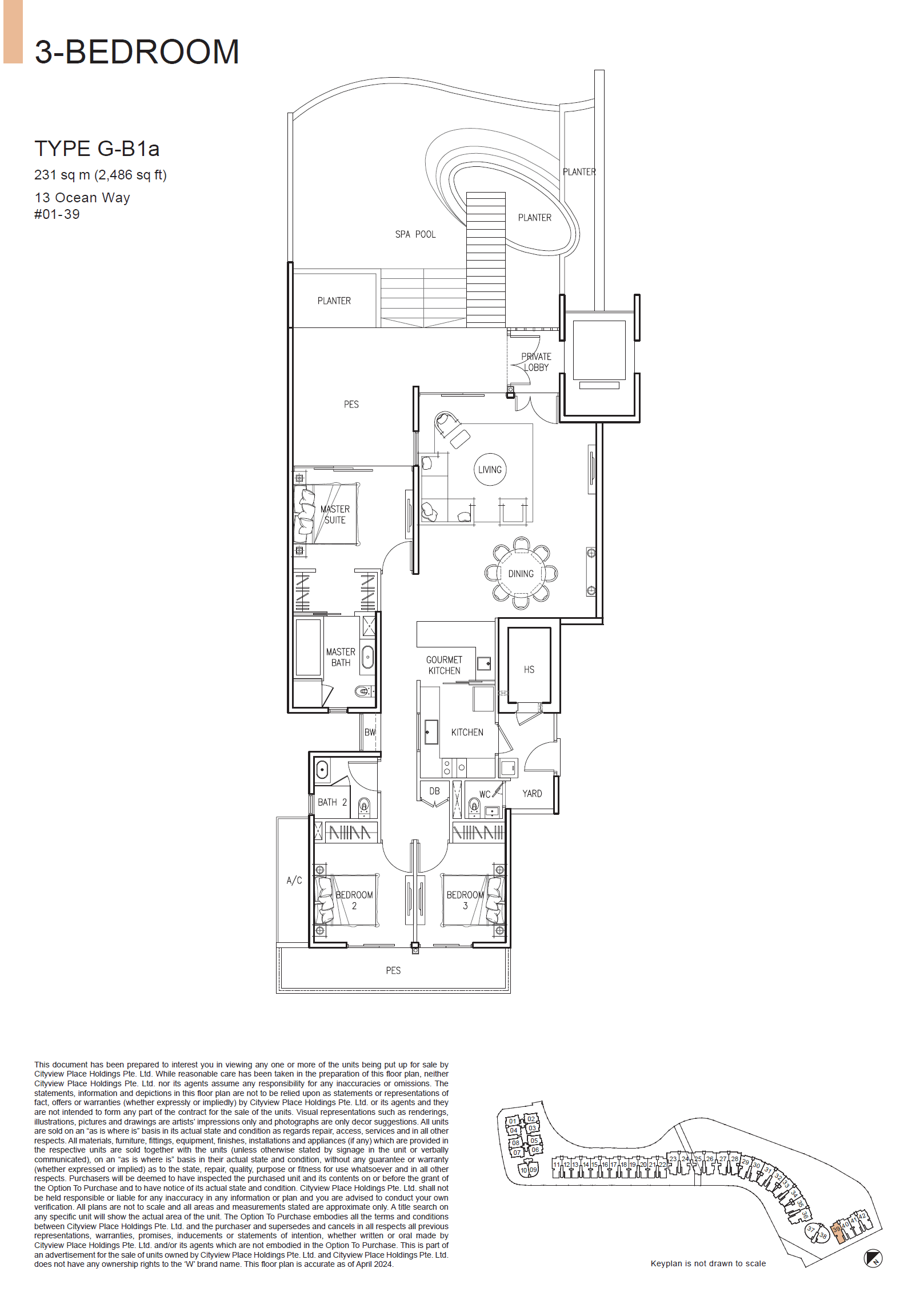 The Residences At W Singapore Sentosa Cove 3 Bedroom G-B1a