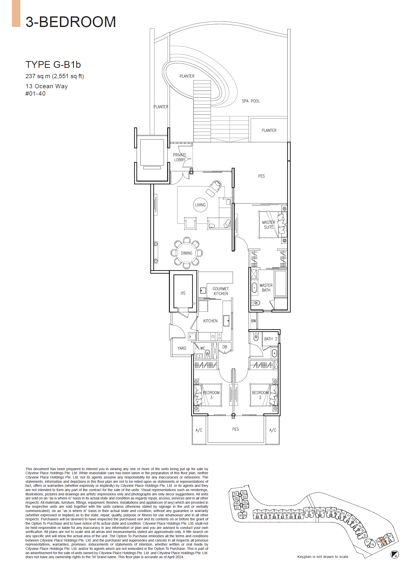 The Residences At W Singapore Sentosa Cove 3 Bedroom G-B1b