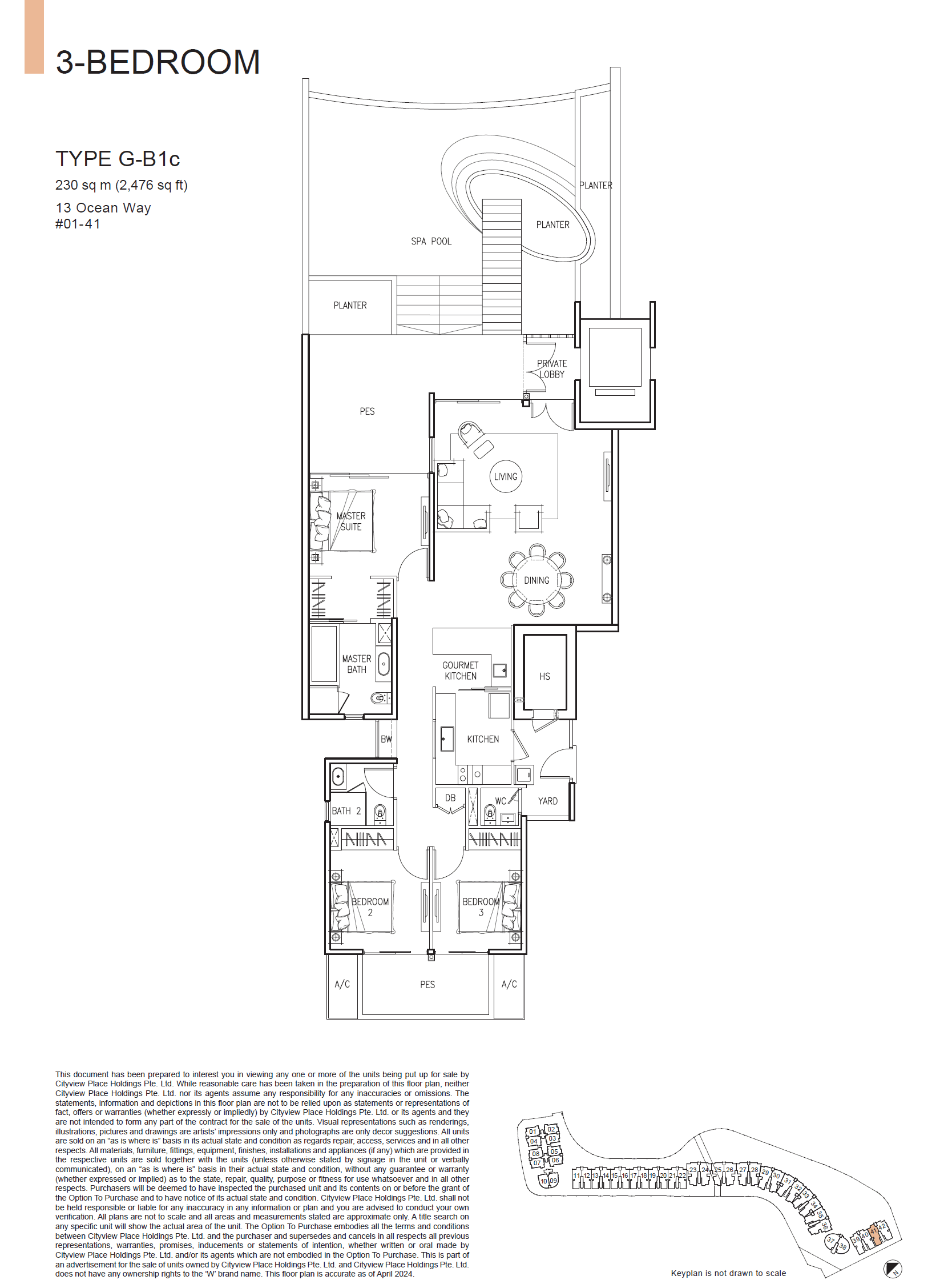 The Residences At W Singapore Sentosa Cove 3 Bedroom G-B1c
