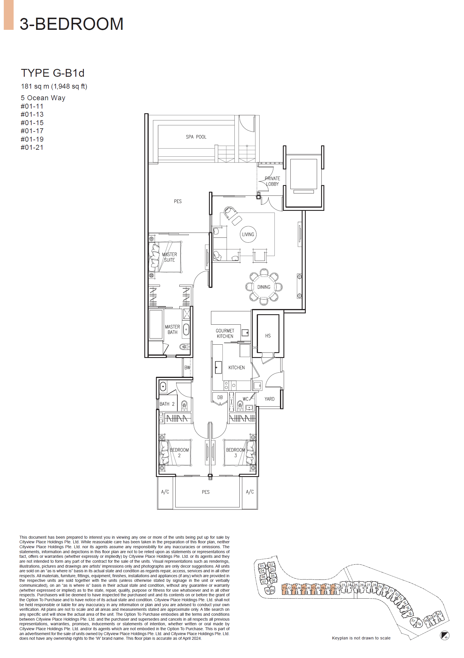 The Residences At W Singapore Sentosa Cove 3 Bedroom G-B1d