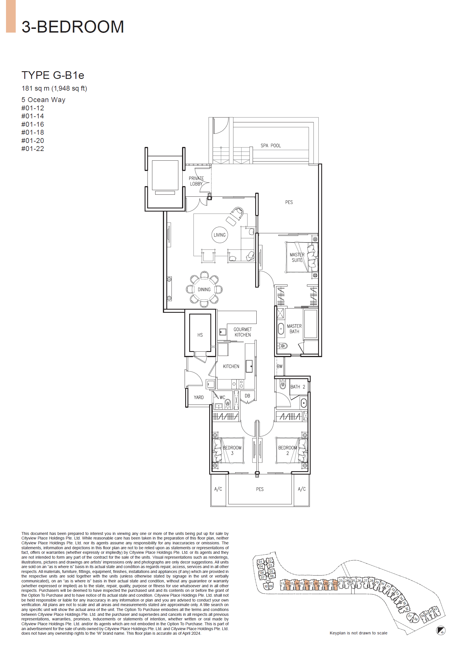 The Residences At W Singapore Sentosa Cove 3 Bedroom G-B1e