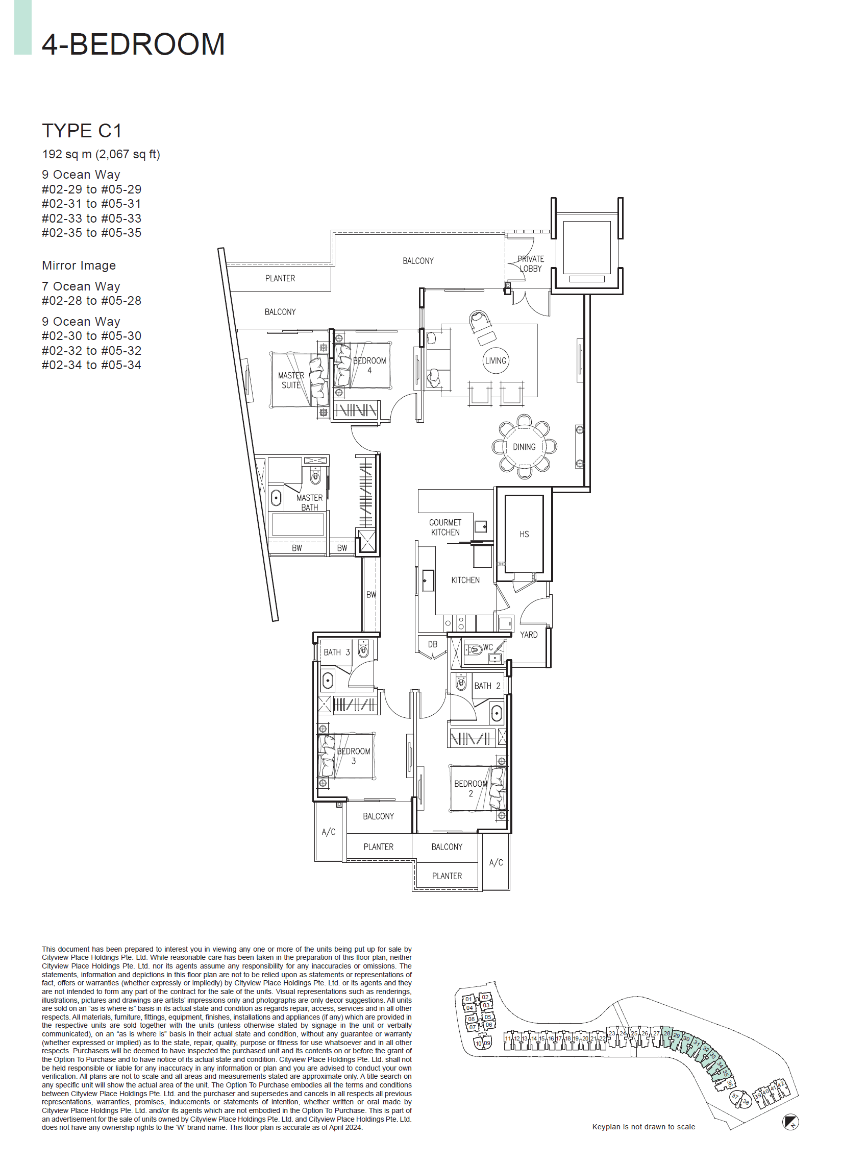 The Residences At W Singapore Sentosa Cove 4 Bedroom C1