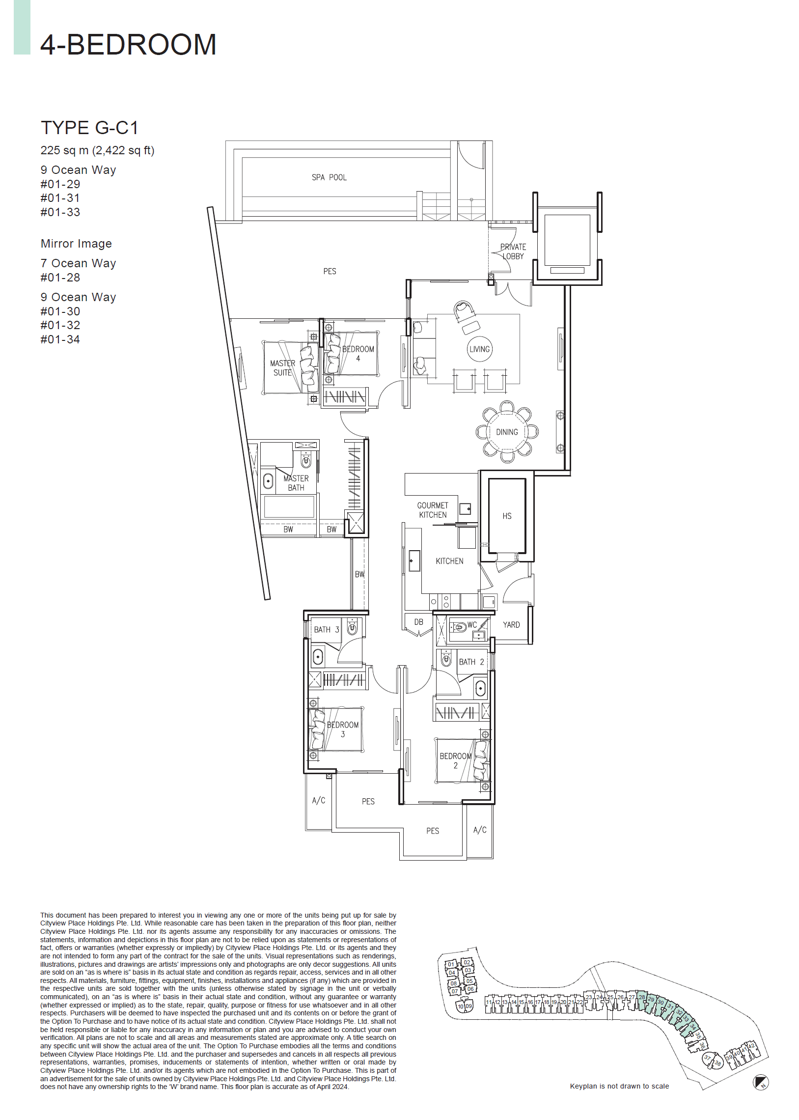 The Residences At W Singapore Sentosa Cove 4 Bedroom G-C1