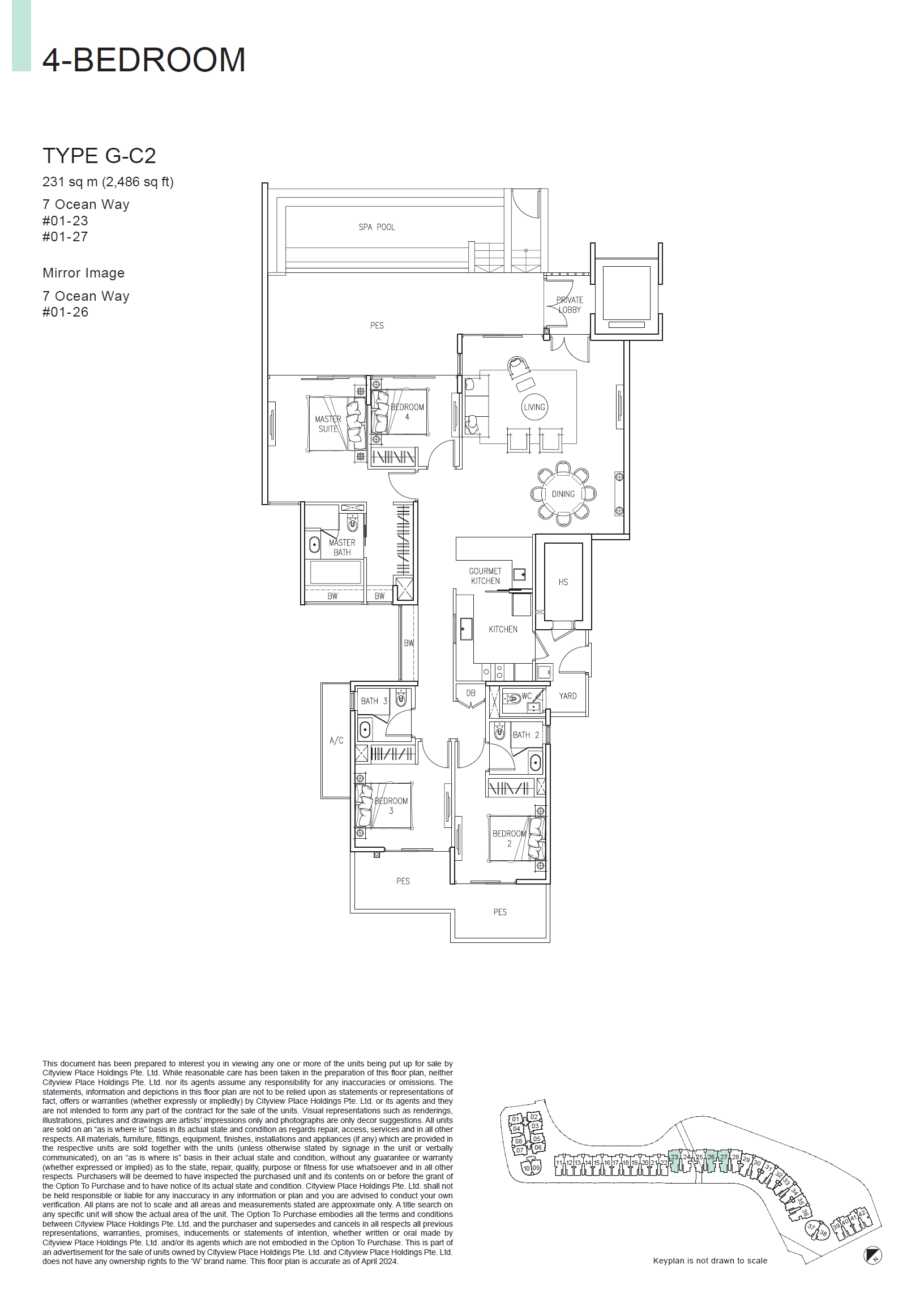 The Residences At W Singapore Sentosa Cove 4 Bedroom G-C2