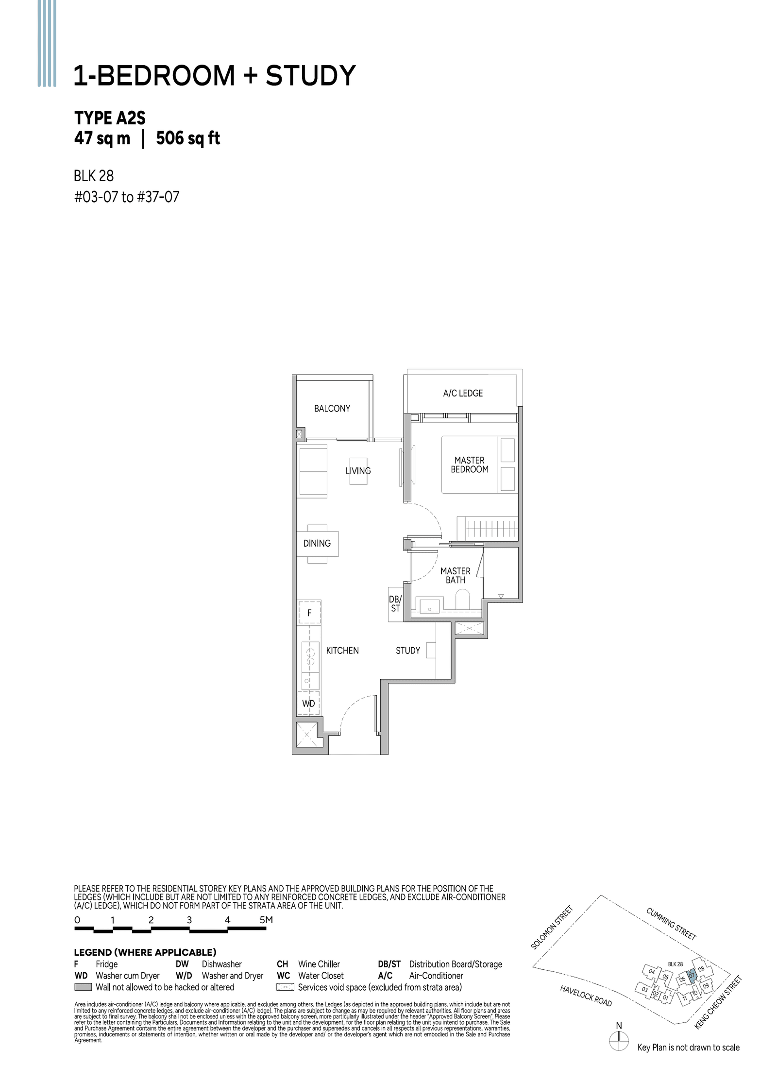 Union Square Residences 誉岭峰 1 Bedroom + Study A2S
