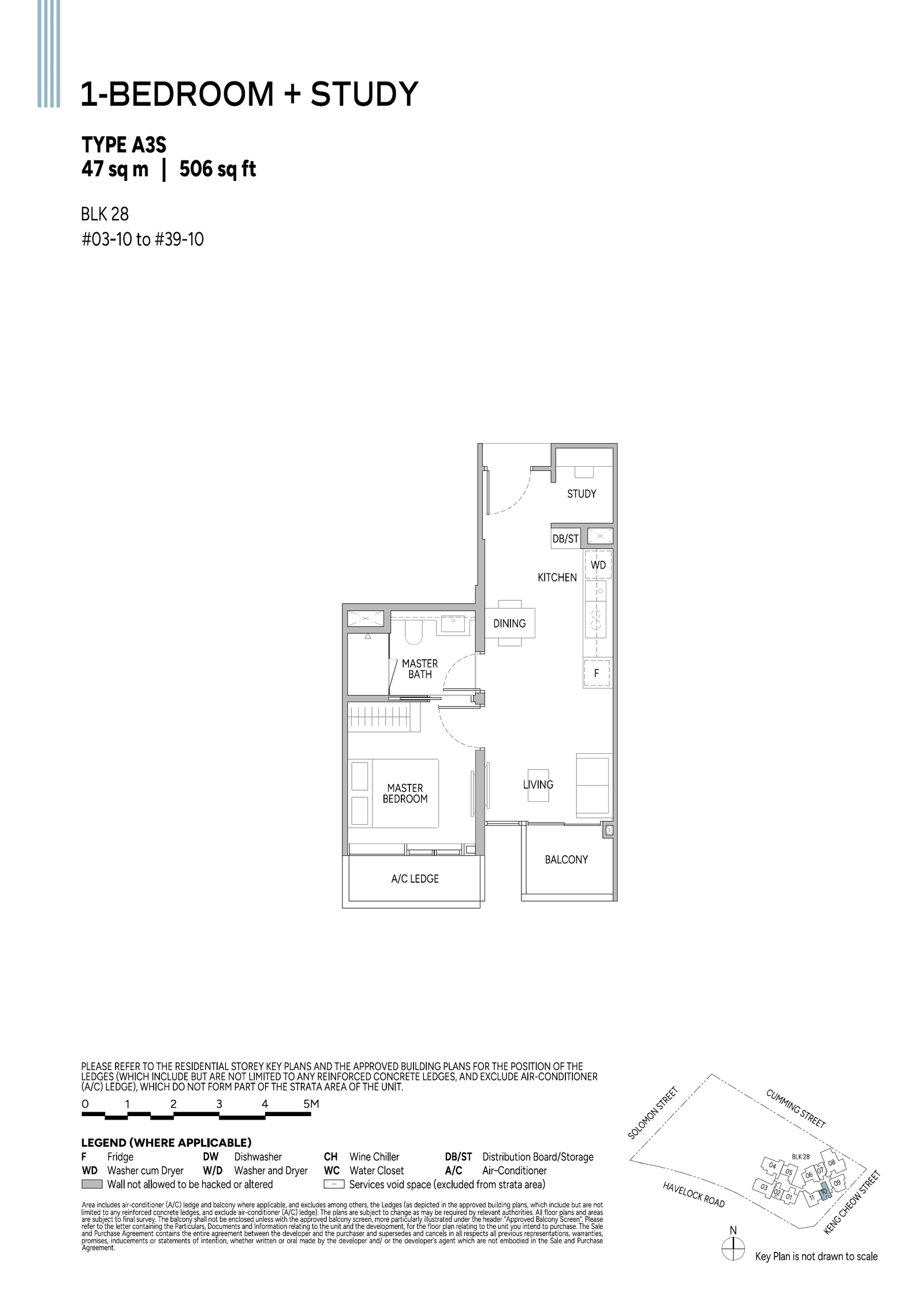 Union Square Residences 誉岭峰 1 Bedroom + Study A3S