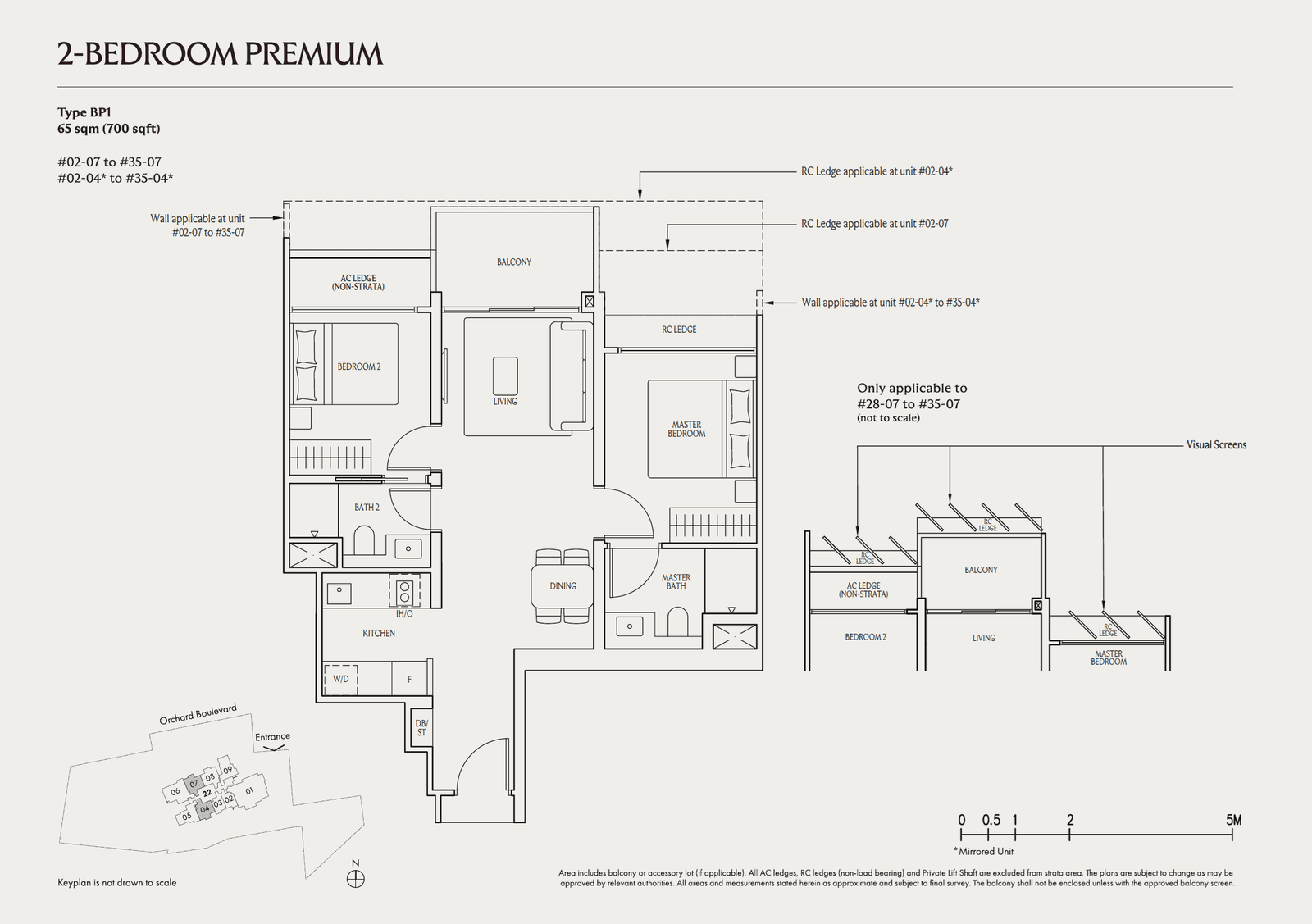 UPPERHOUSE at Orchard Boulevard 2 Bedroom Premium BP1