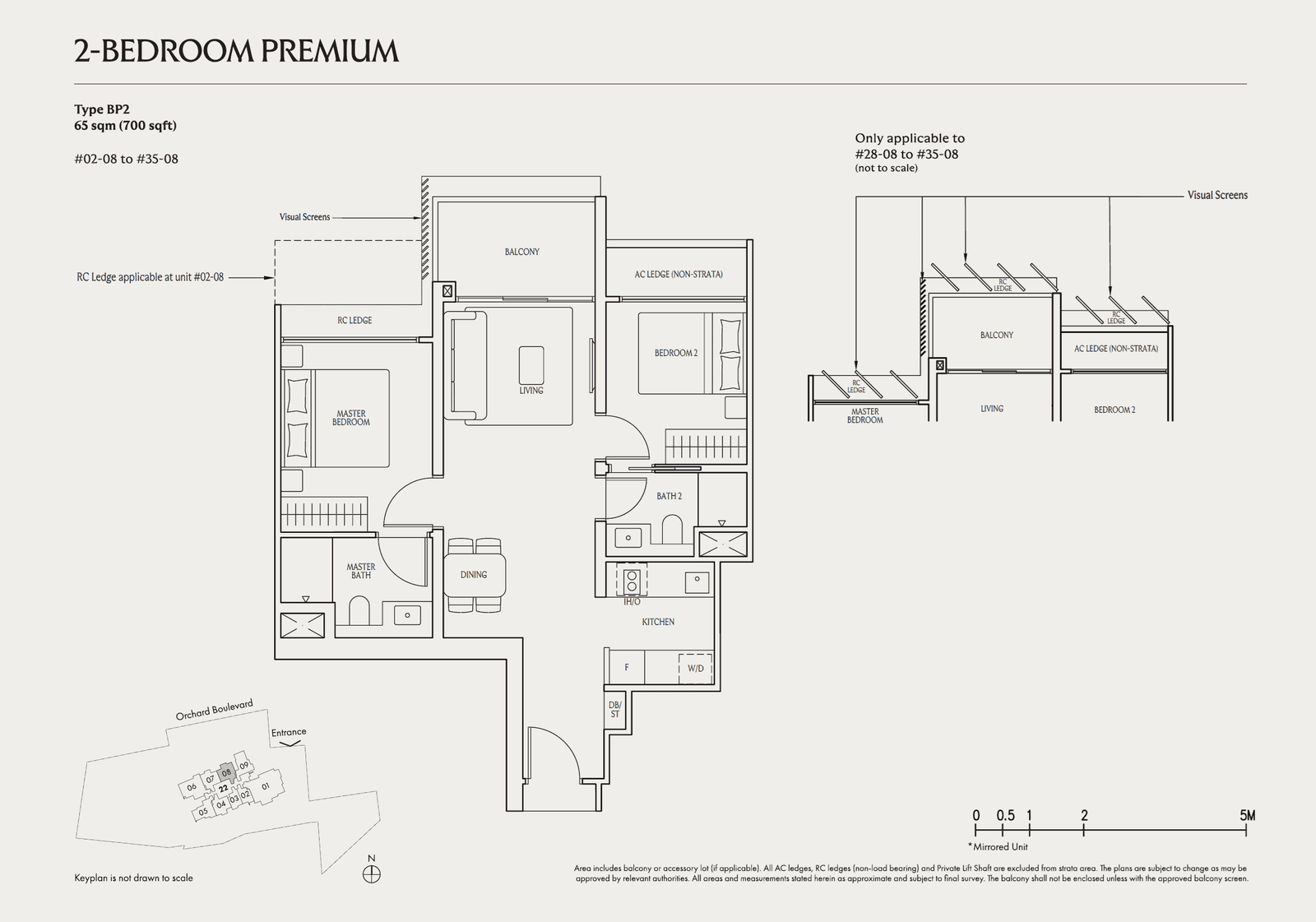 UPPERHOUSE at Orchard Boulevard 2 Bedroom Premium BP2