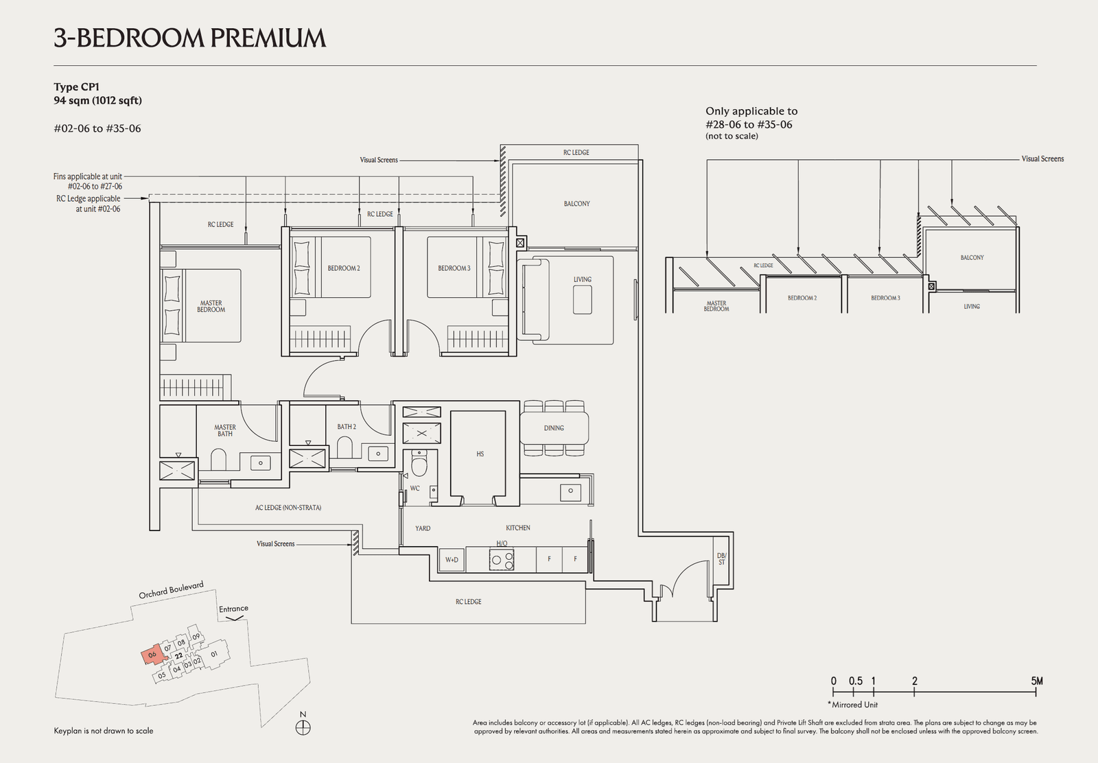 UPPERHOUSE at Orchard Boulevard 3 Bedroom Premium CP1