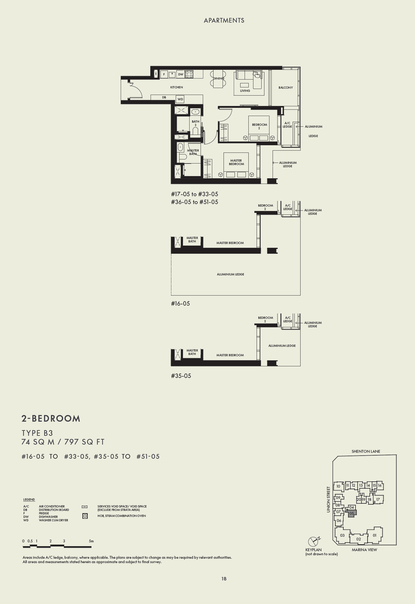 W Residences Marina View - Singapore 滨海景苑 2 Bedroom Premium B3