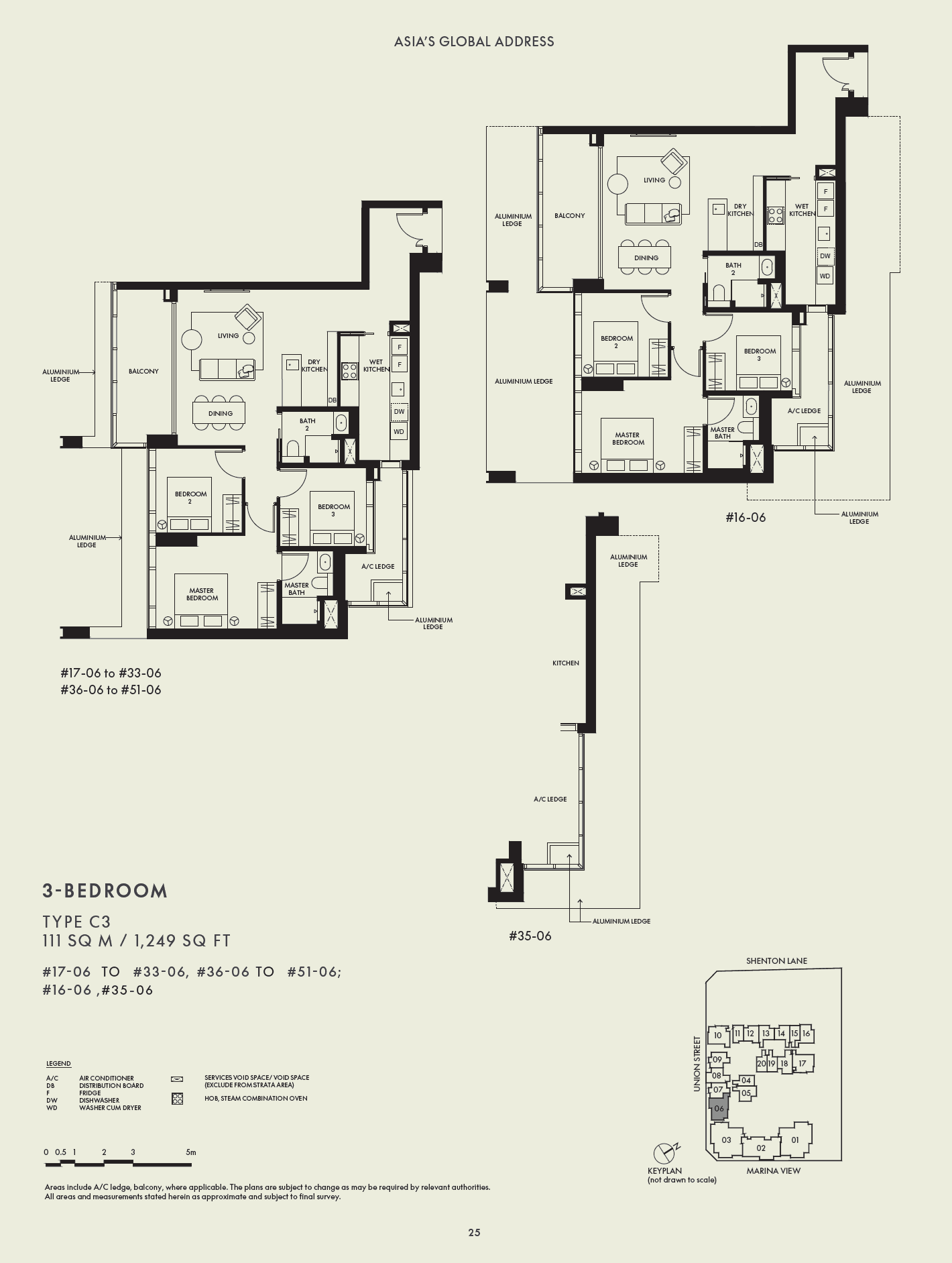 W Residences Marina View - Singapore 滨海景苑 3 Bedroom Premium C3