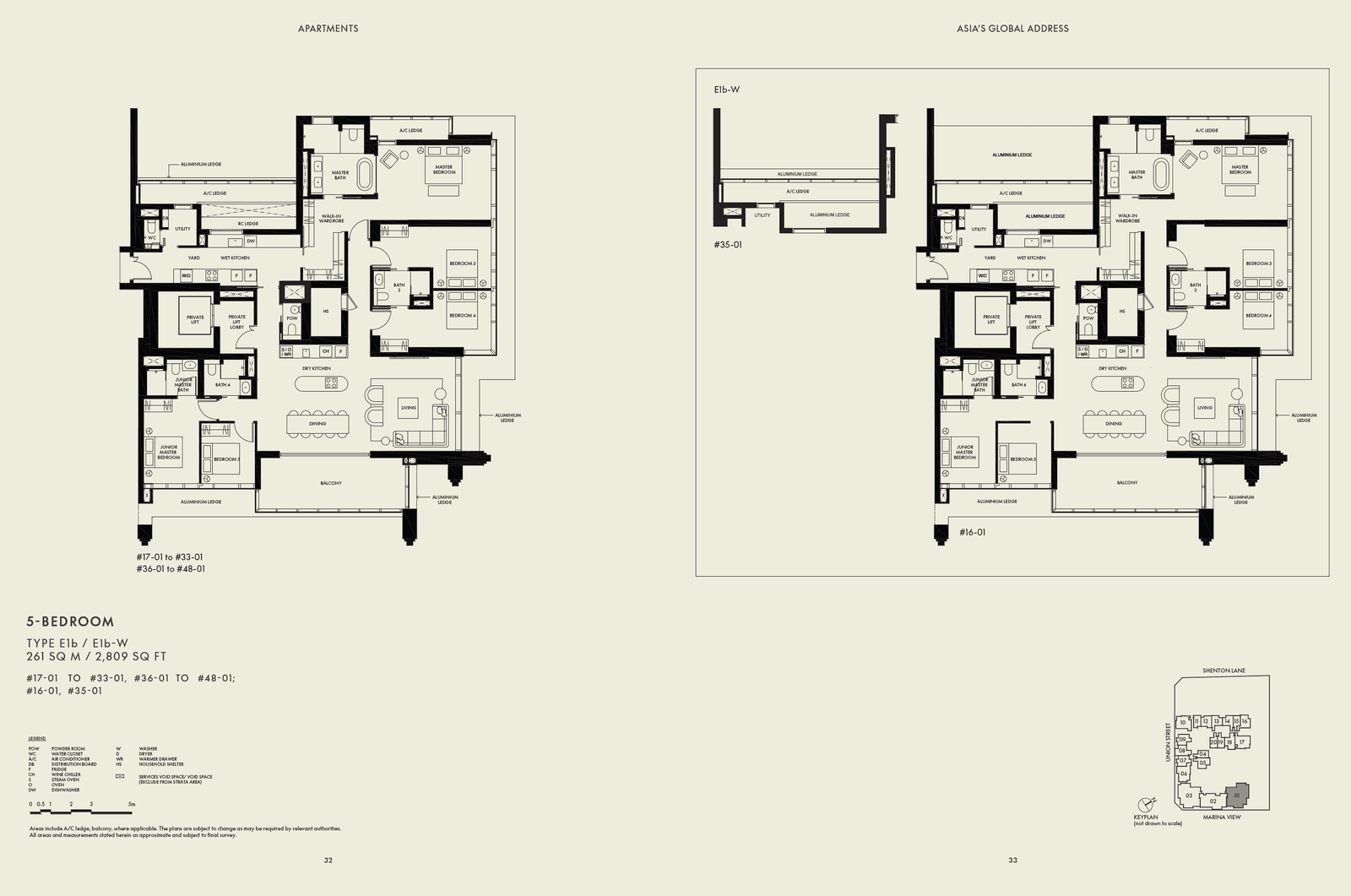 W Residences Marina View - Singapore 5 Bedroom E1b-W