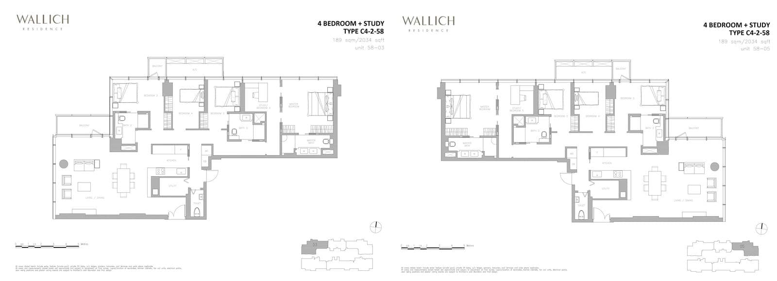 Wallich Residence 华利世家 4 BEDROOM + STUDY C4-2-58