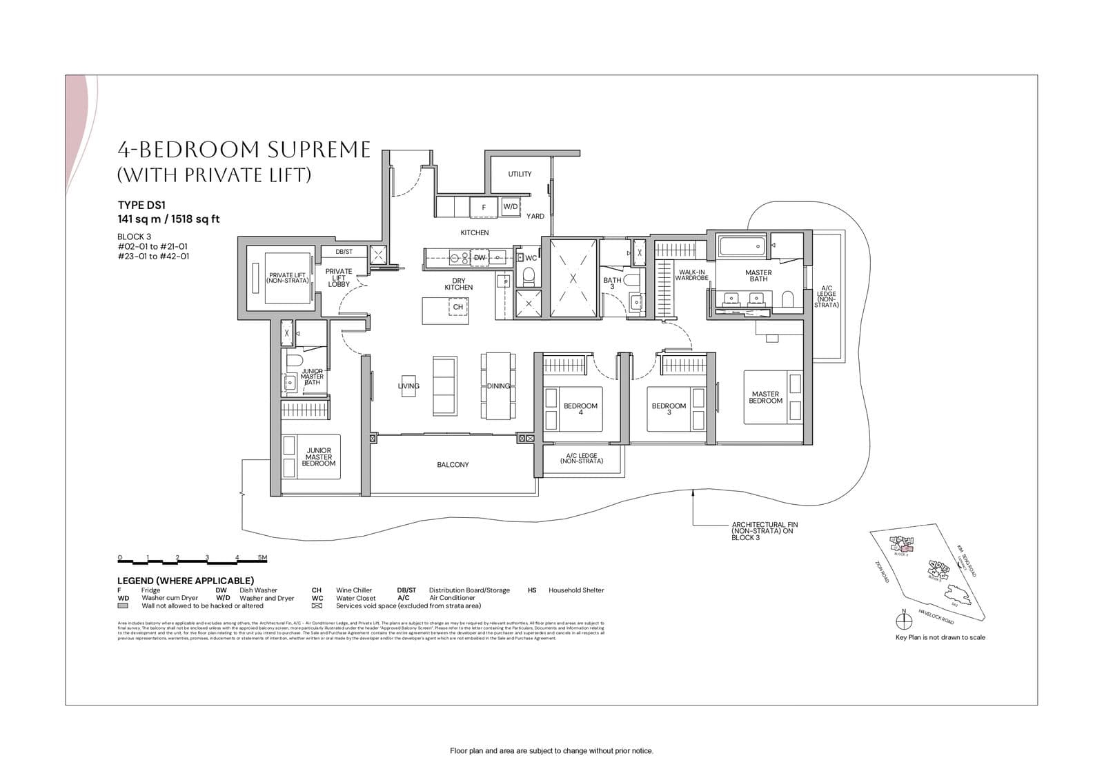 Zyon Grand 4 Bedroom Supreme (With Private Lift) DS1