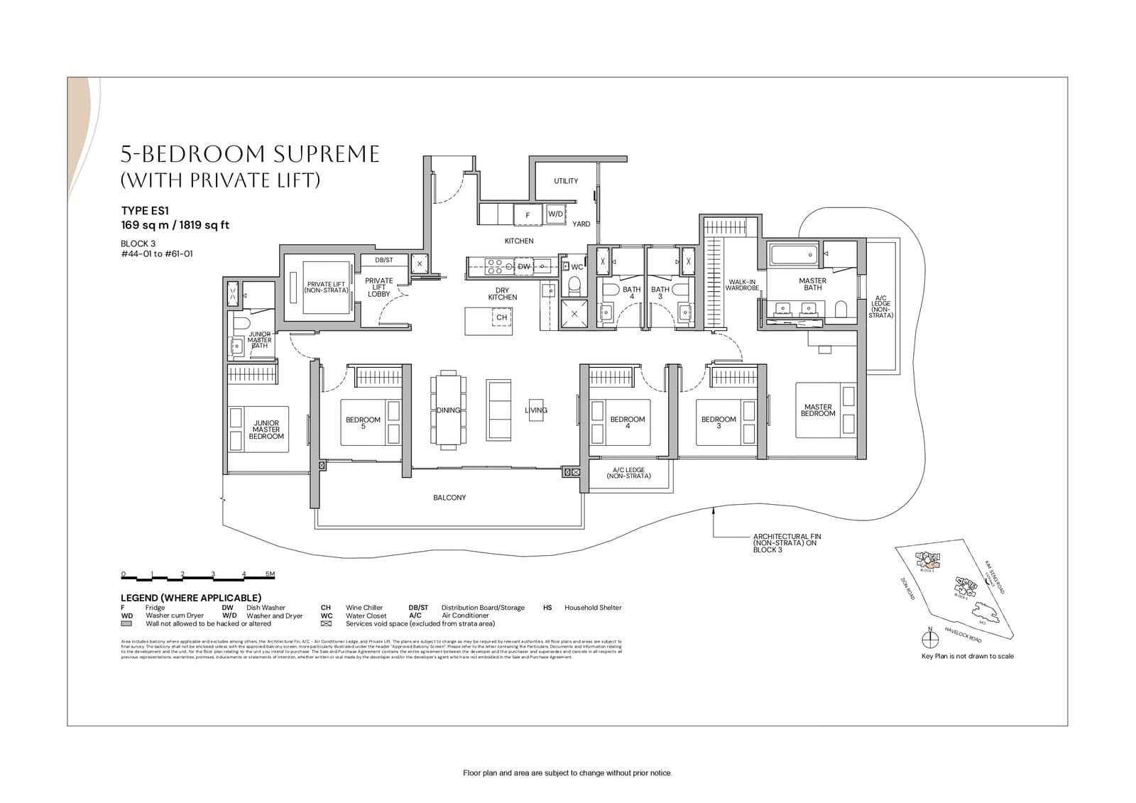 Zyon Grand 5 Bedroom Supreme (With Private Lift) ES1